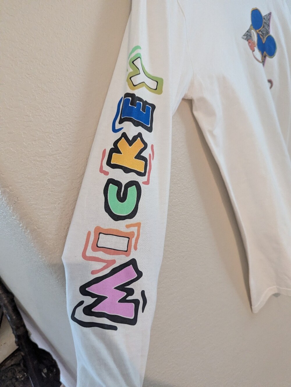 Disney W/Neff White Long-Sleeve Kids Graphic Tee - Picture 4 of 5